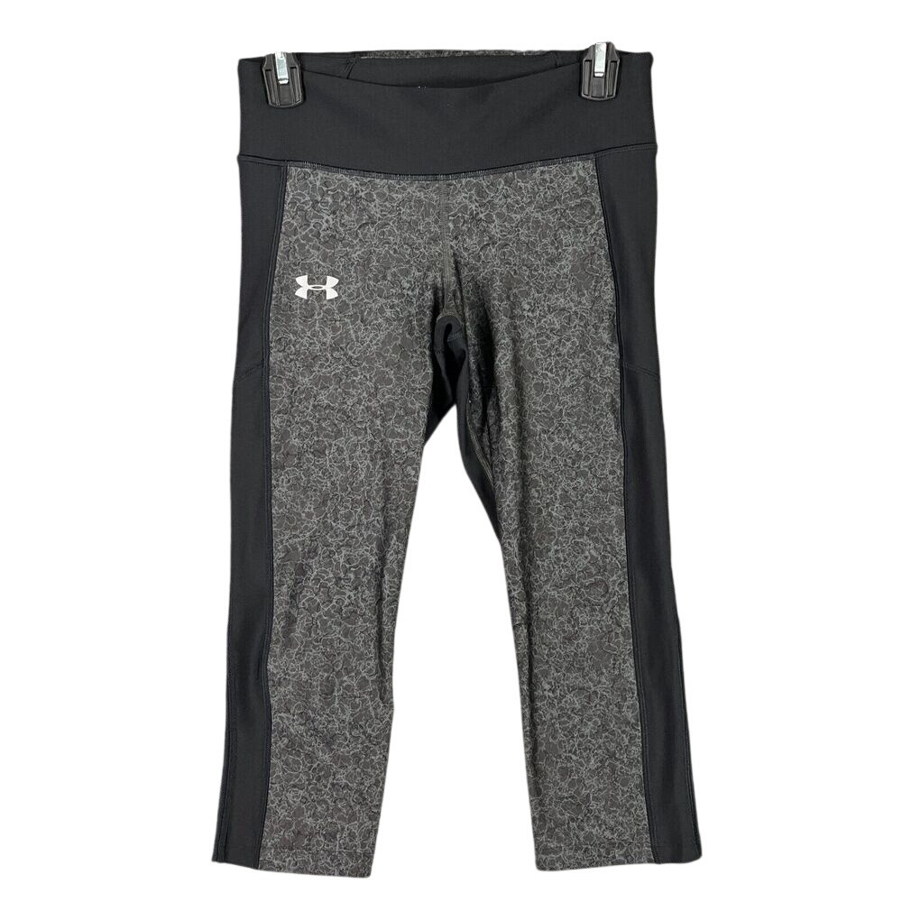 Under Armour Compression Heatgear Workout‎ Fitness Gym Leggings Womens M Gray